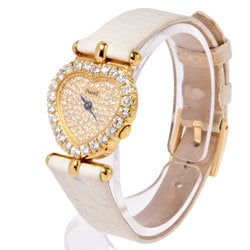 Piaget 84460 Tradition Heart Watch Quartz Full Diamond Dial Bezel Solid Gold