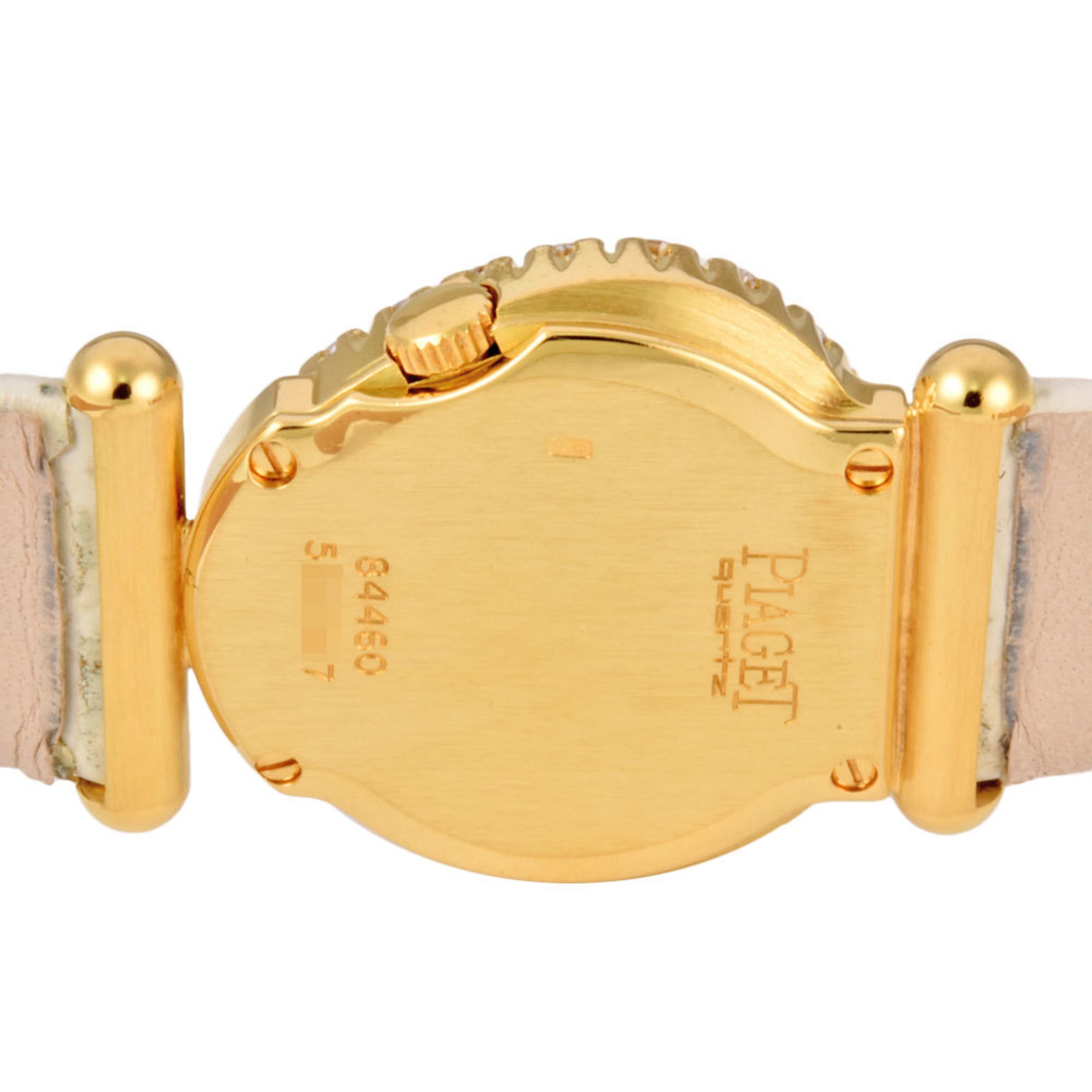 Piaget 84460 Tradition Heart Watch Quartz Full Diamond Dial Bezel Solid Gold