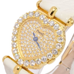 Piaget 84460 Tradition Heart Watch Quartz Full Diamond Dial Bezel Solid Gold