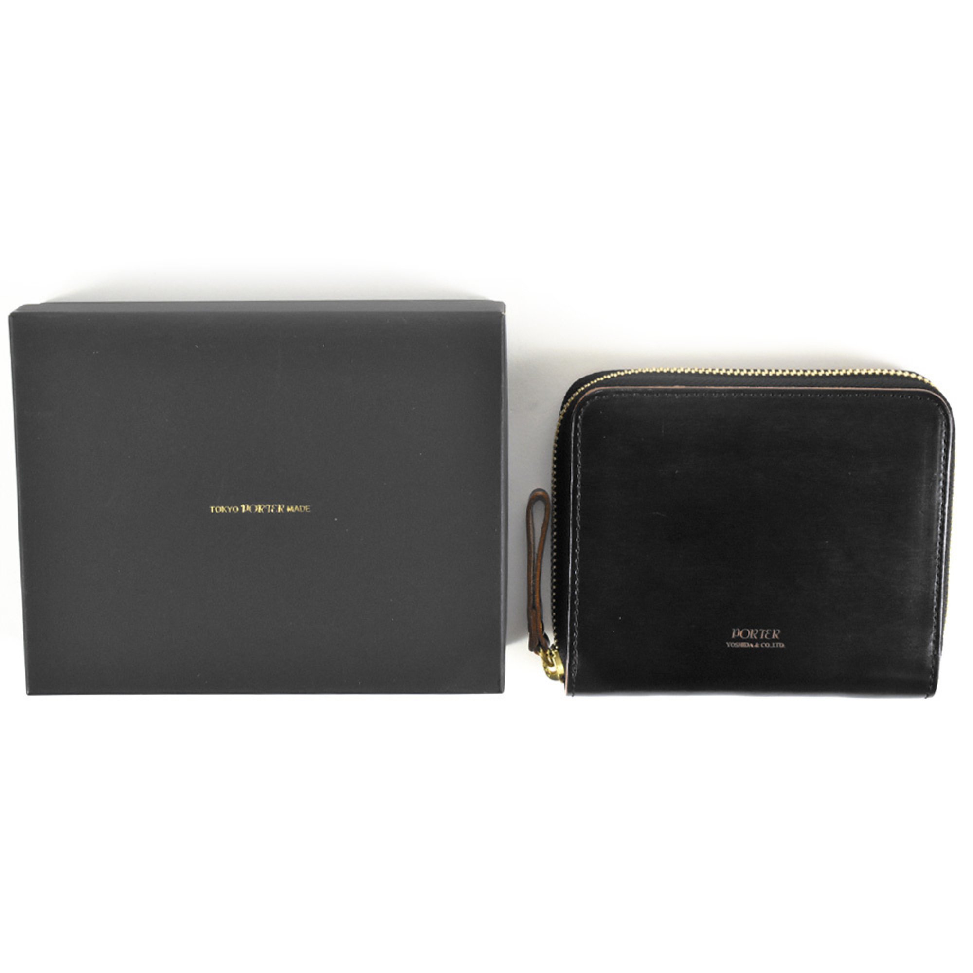 PORTER Film Wallet Bi-fold Leather Black