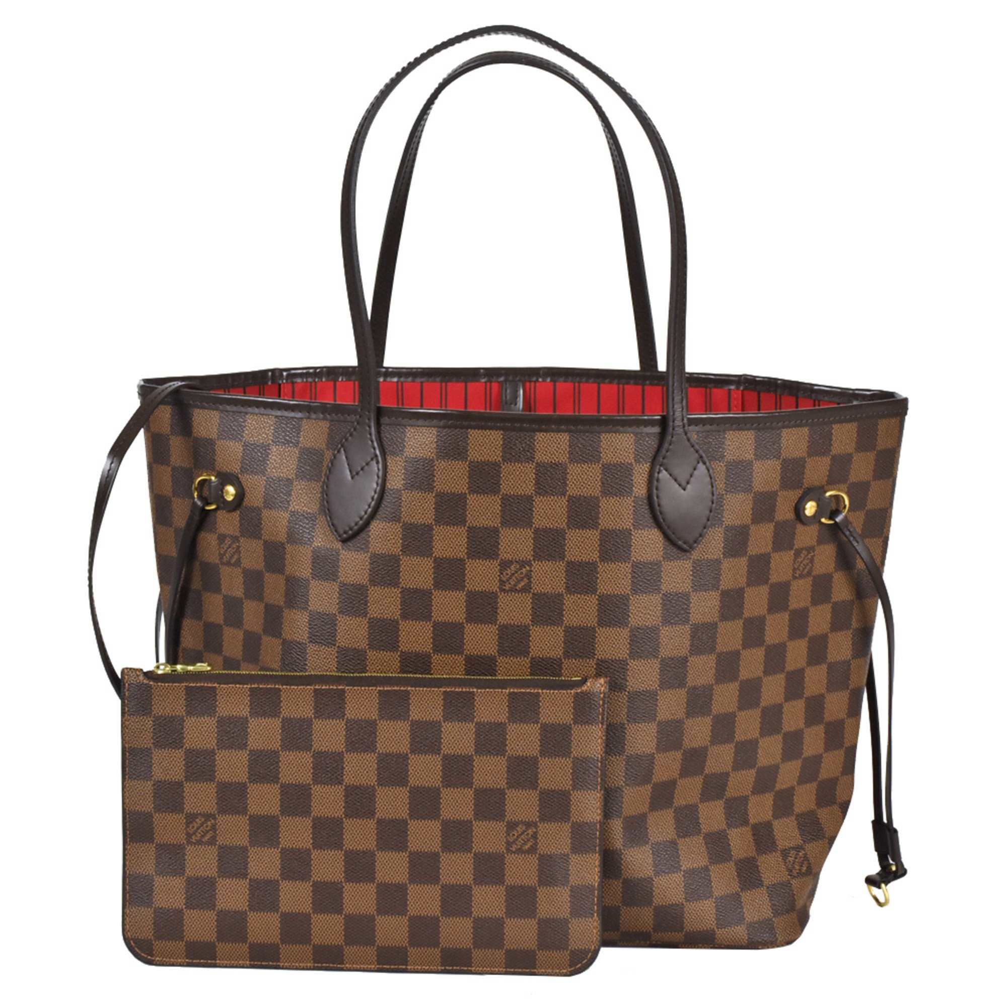 Louis Vuitton Neverfull MM Tote Bag Damier Ebene N41358 Cerise GI0230 RFID (IC chip) built-in