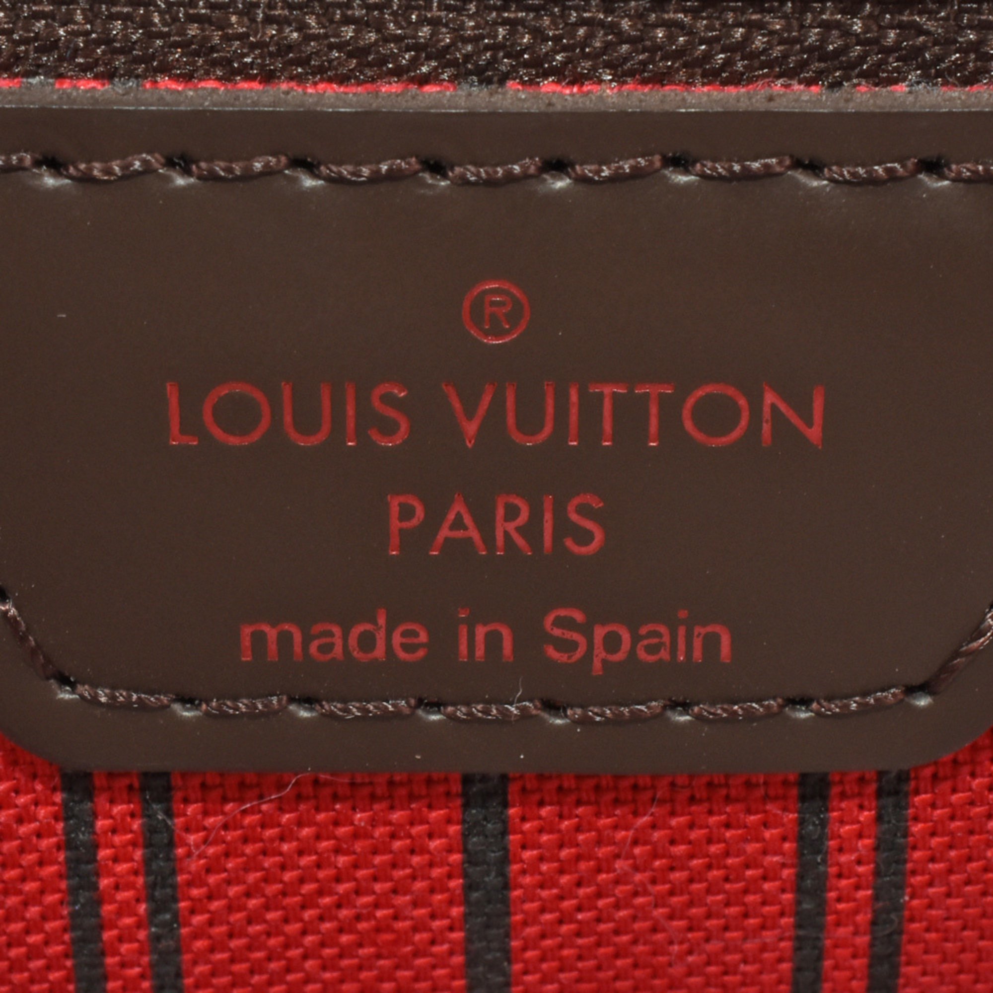 Louis Vuitton Neverfull MM Tote Bag Damier Ebene N41358 Cerise GI0230 RFID (IC chip) built-in