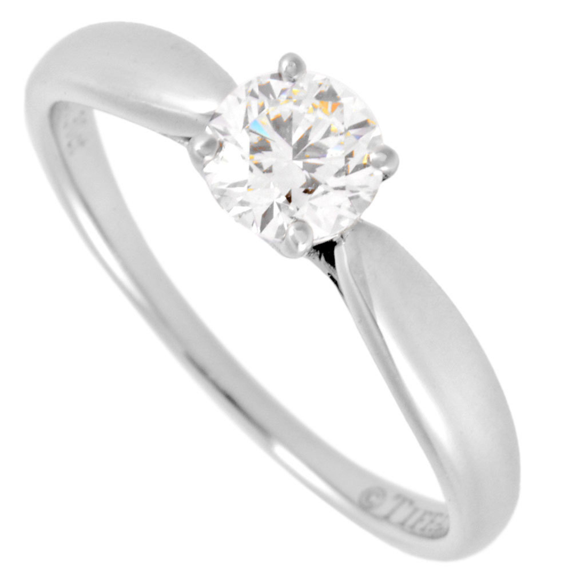 Tiffany & Co. Harmony Round Brilliant Engagement Ring, Diamond, 0.30ct, Size 5.5, SV950, 2.5mm, 2.3g, Women's