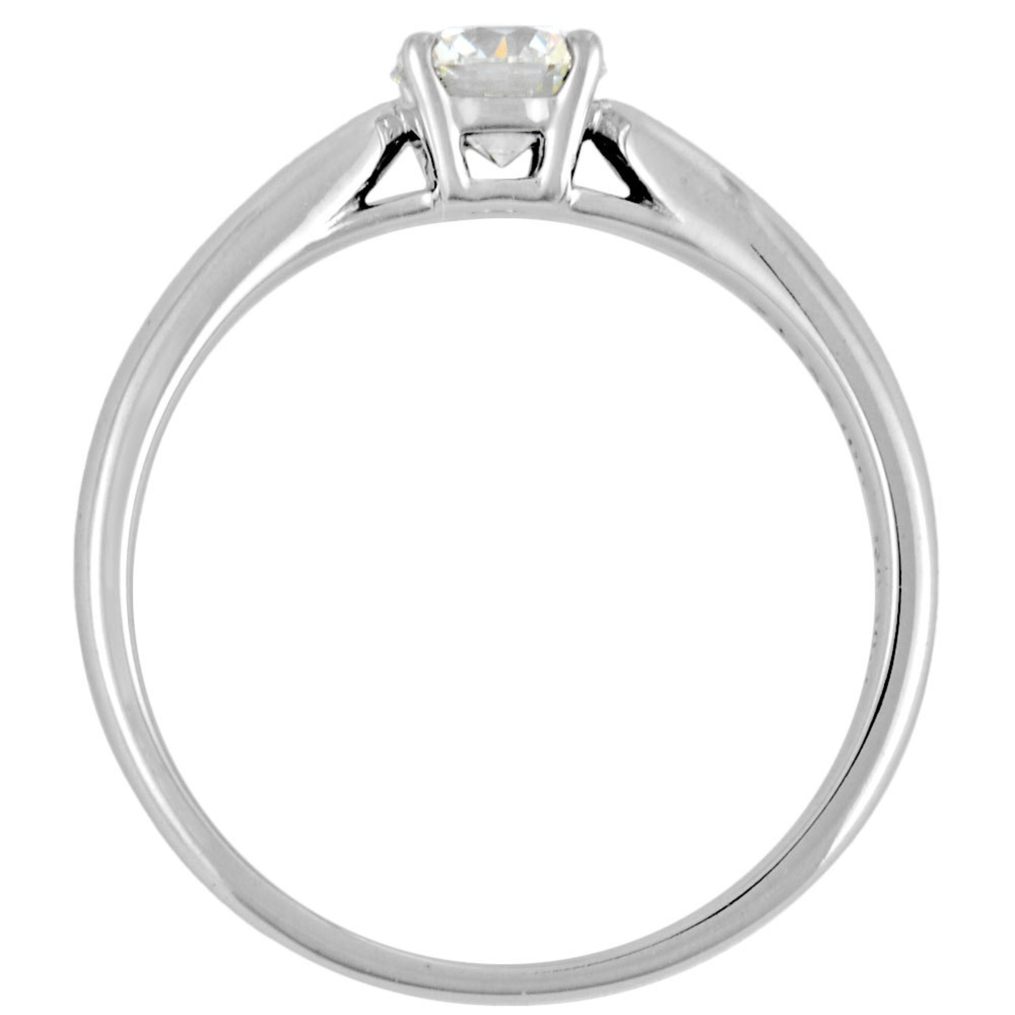 Tiffany & Co. Harmony Round Brilliant Engagement Ring, Diamond, 0.30ct, Size 5.5, SV950, 2.5mm, 2.3g, Women's