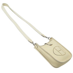 Hermes HERMES Bag Women's Shoulder Evelyn 1 TPM Taurillon Clemence White Compact Y Stamp