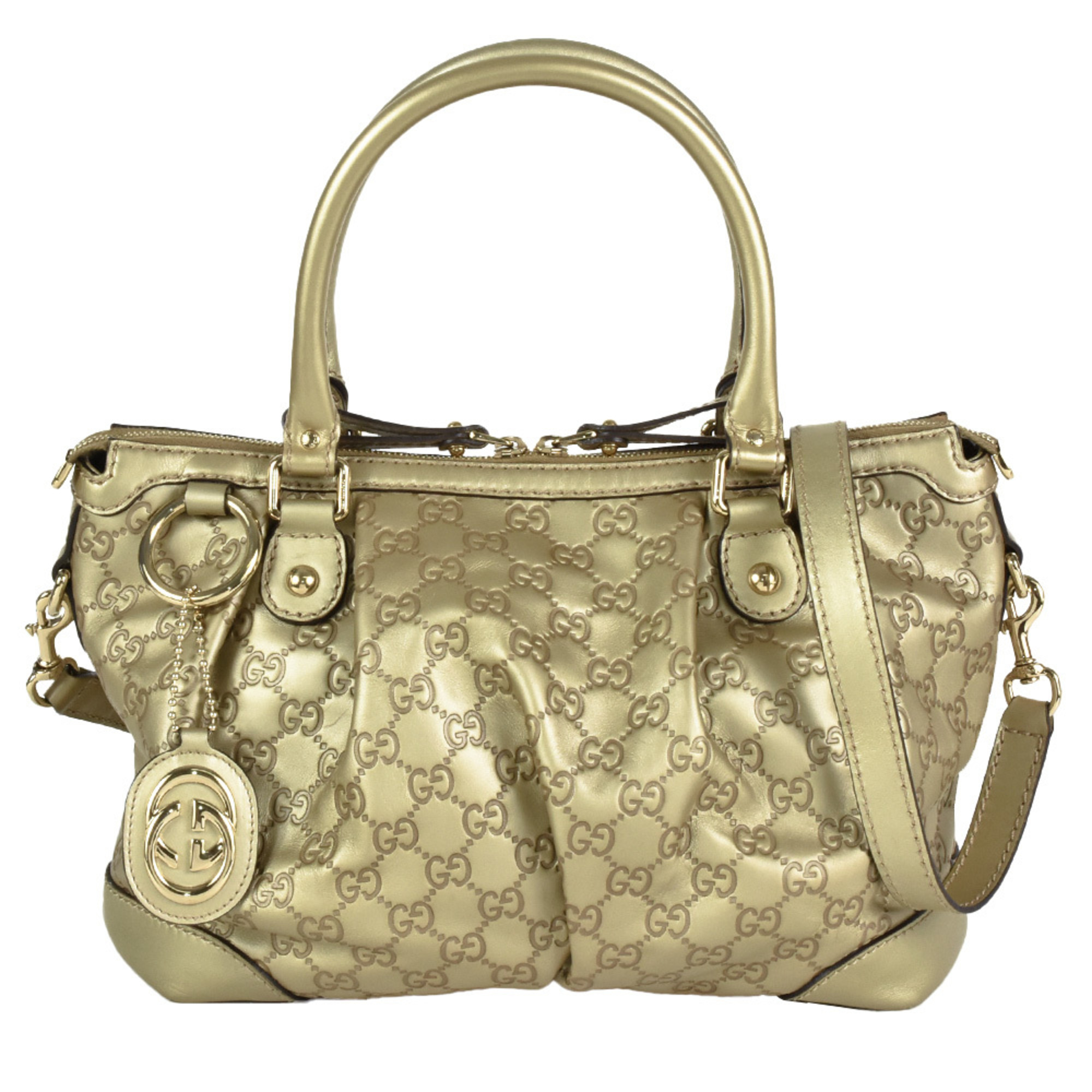 GUCCI Sukey Tote Bag Guccissima 247902 Metallic Gold