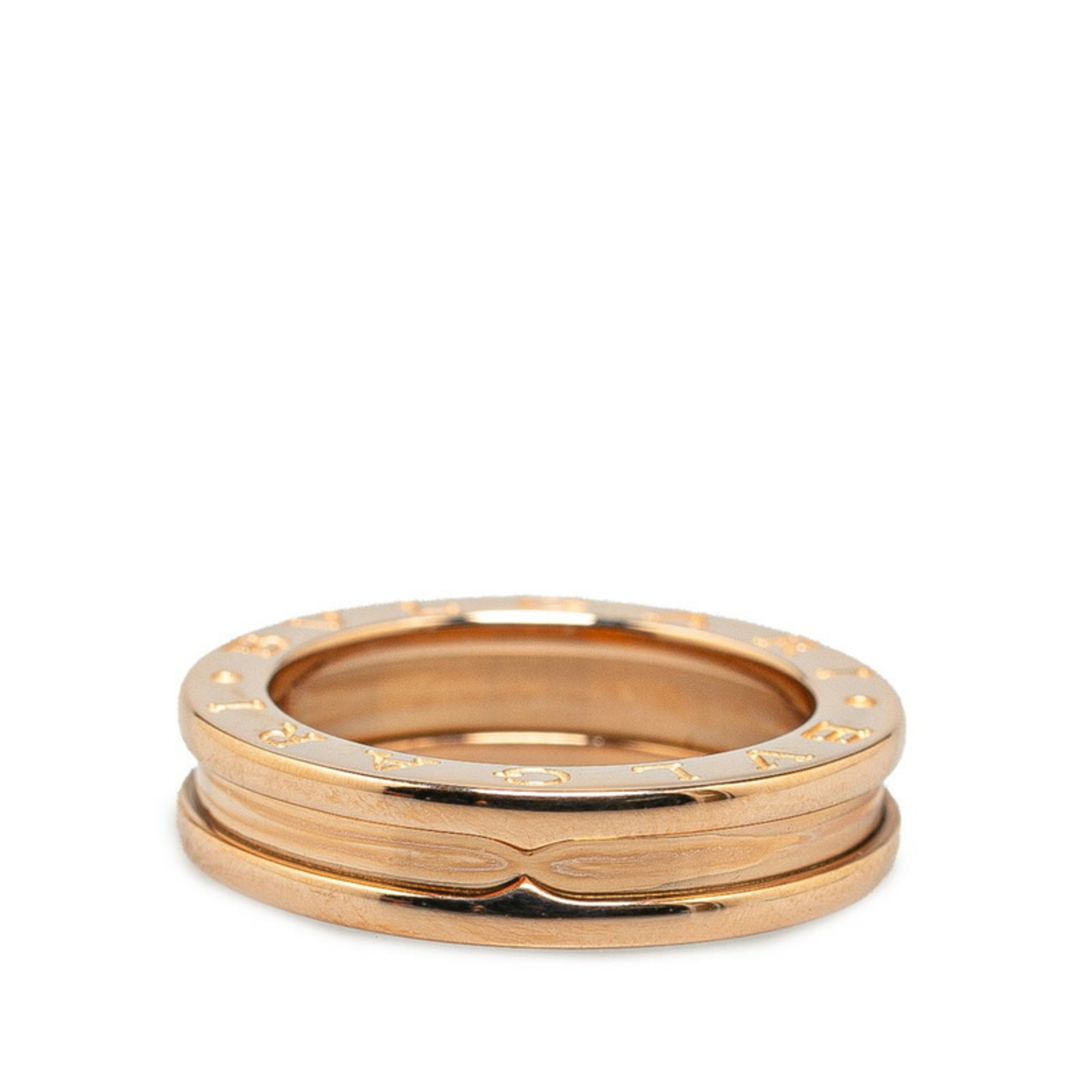 BVLGARI B.zero1 Ring #50 K18PG Pink Gold Women's