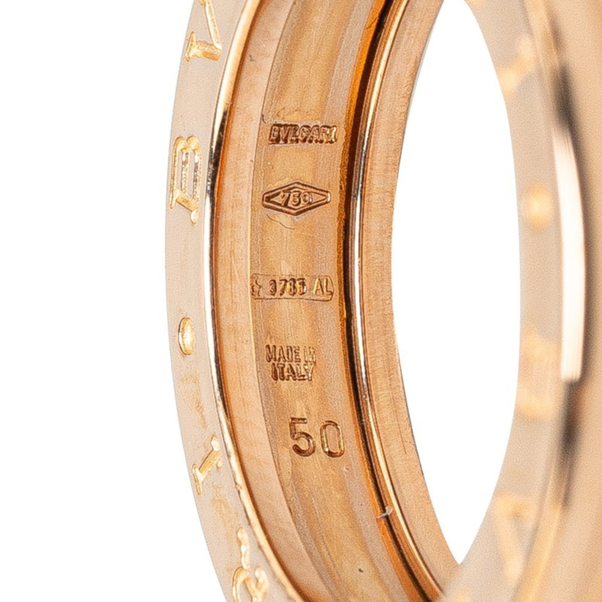 BVLGARI B.zero1 Ring #50 K18PG Pink Gold Women's