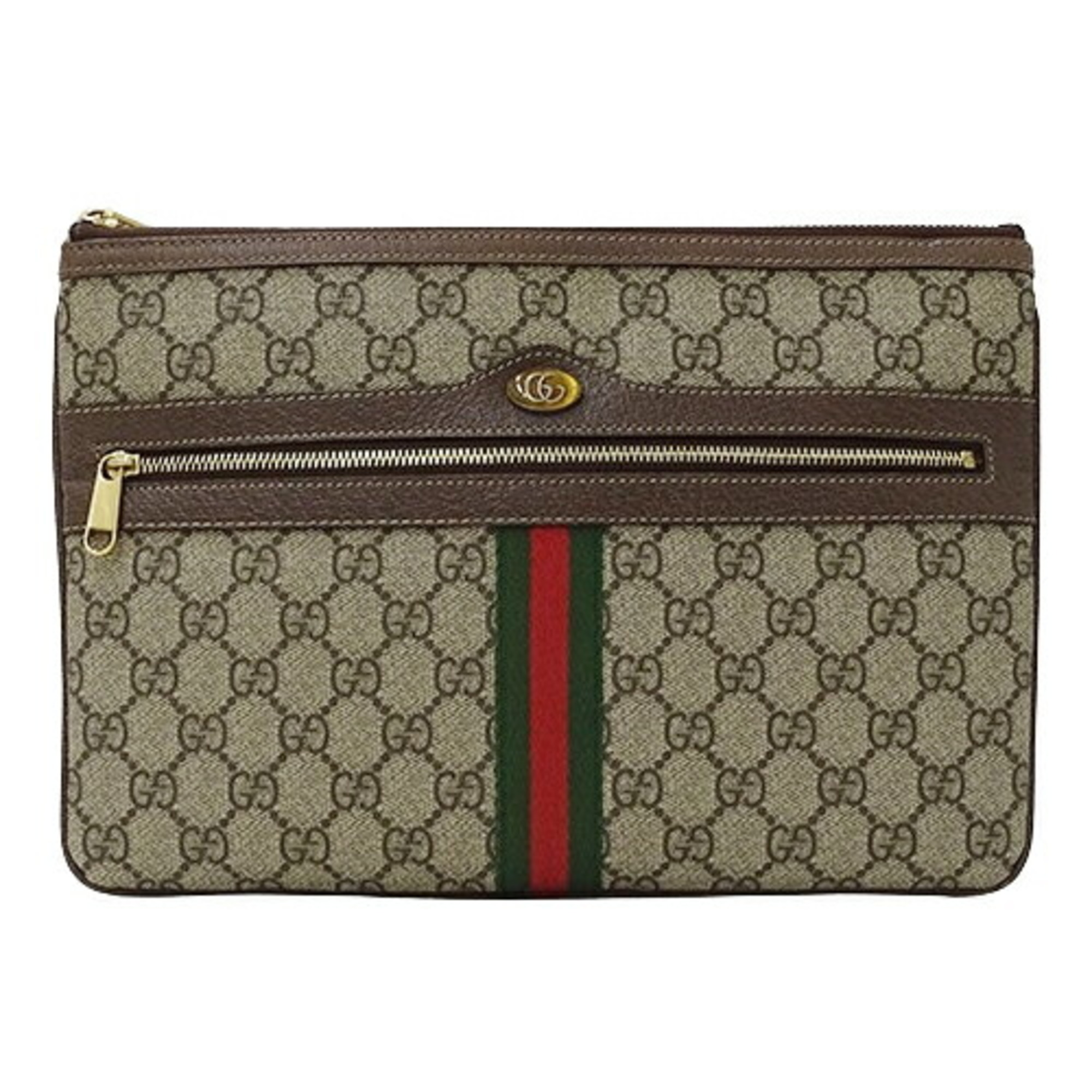 GUCCI Bags for Women and Men, Clutch Bags, Second Ophidia GG Supreme, Brown, Beige, 517551, Compact