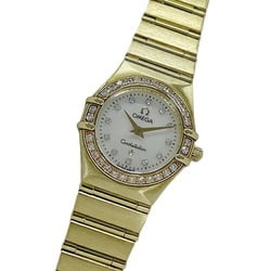 OMEGA Constellation 1167.75.00 Ladies' Watch Diamond Shell Quartz 750YG Solid Gold Polished