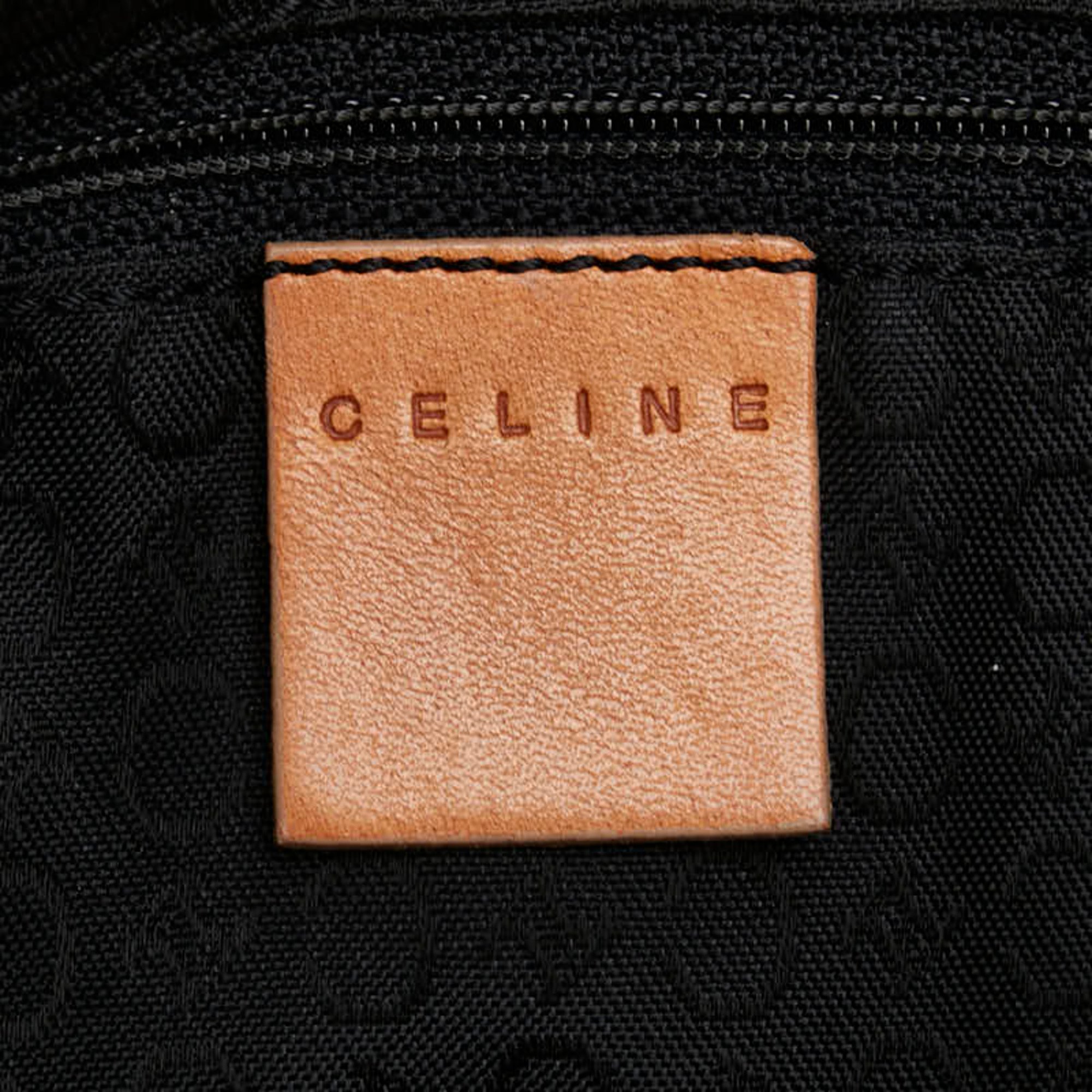 Celine C Macadam Handbag Black Suede Leather Women's CELINE