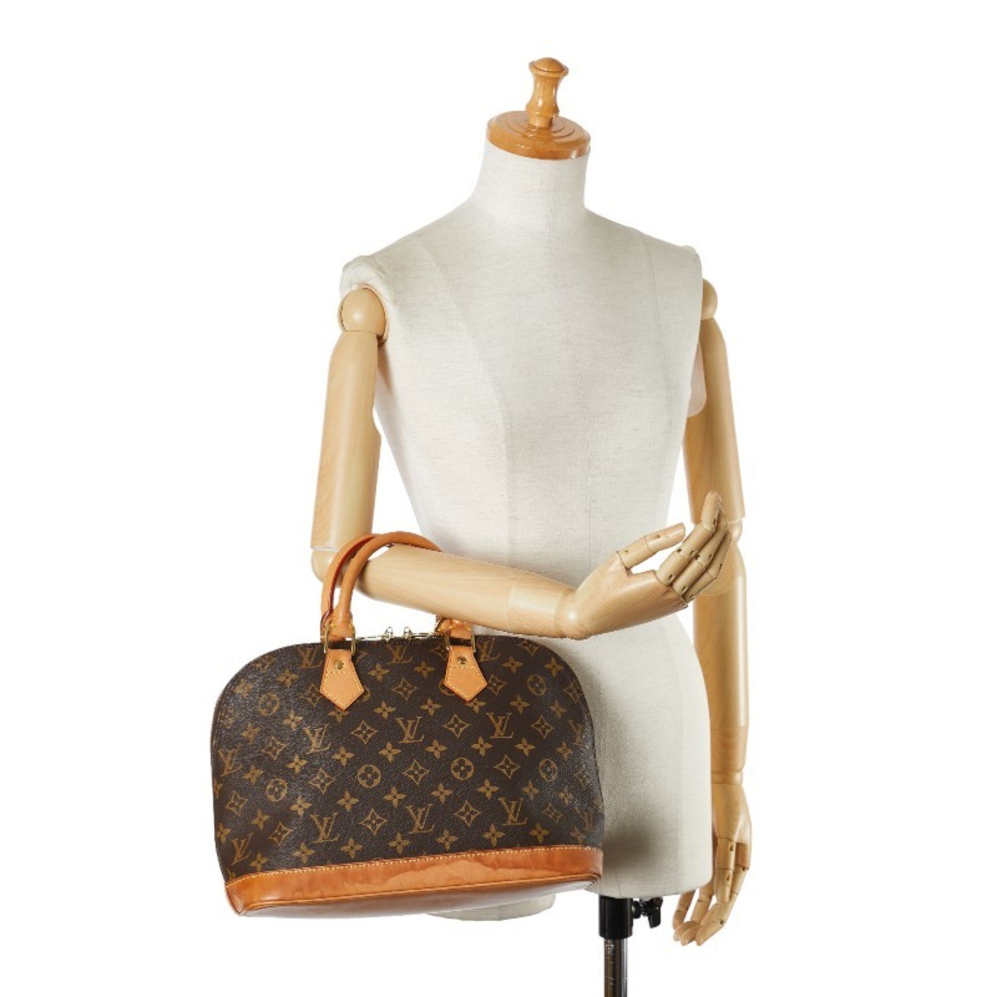 Louis Vuitton Monogram Alma PM Handbag M51130 Brown PVC Leather Women's LOUIS VUITTON