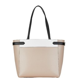 Kate Spade handbag tote bag beige white black leather ladies