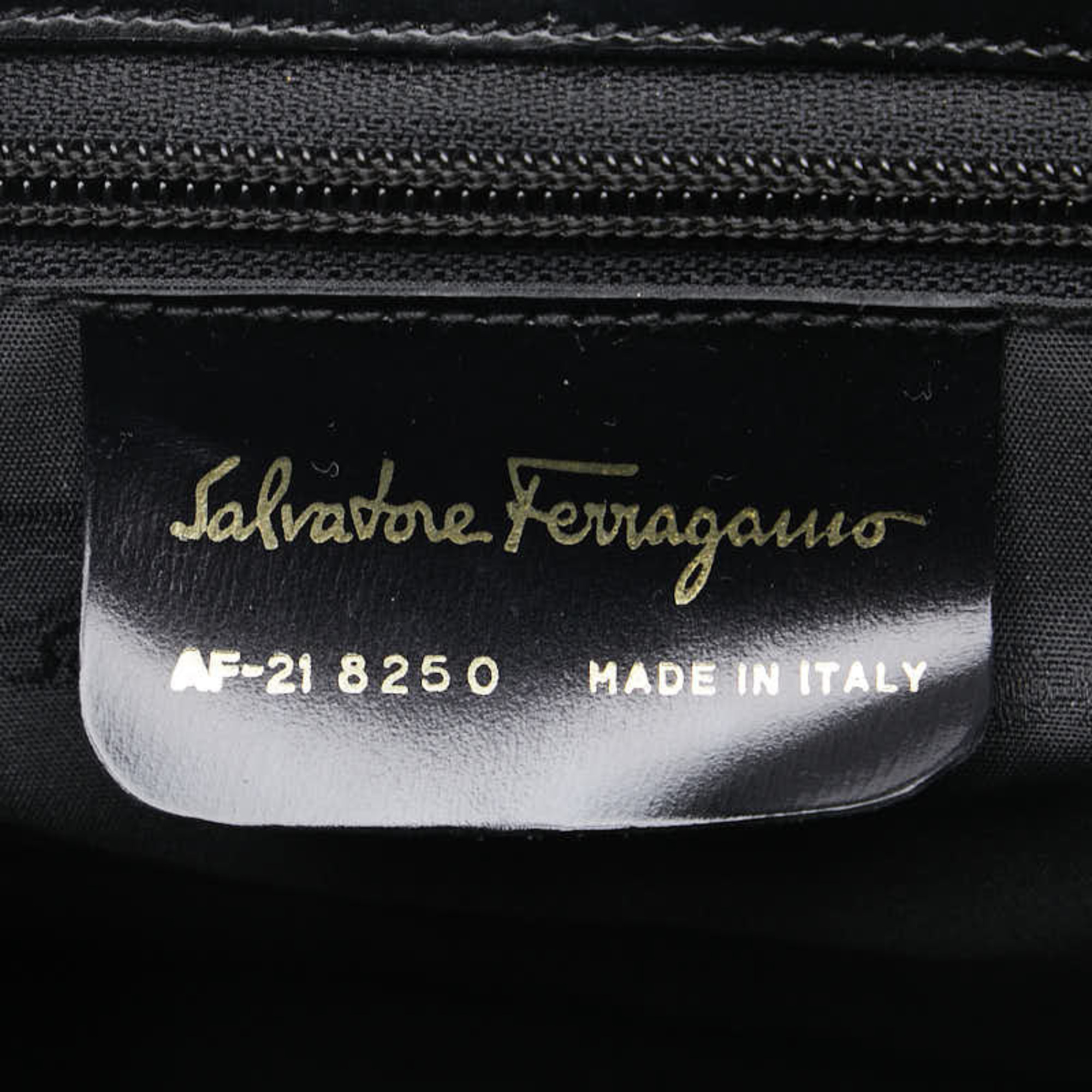 Salvatore Ferragamo Vara Bag Handbag AF-21 8250 Black Leather Women's