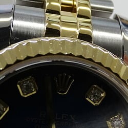 Rolex ROLEX Datejust 179173G D serial number watch for women 10P diamond blue gradient automatic AT stainless steel SS gold YG combination polished