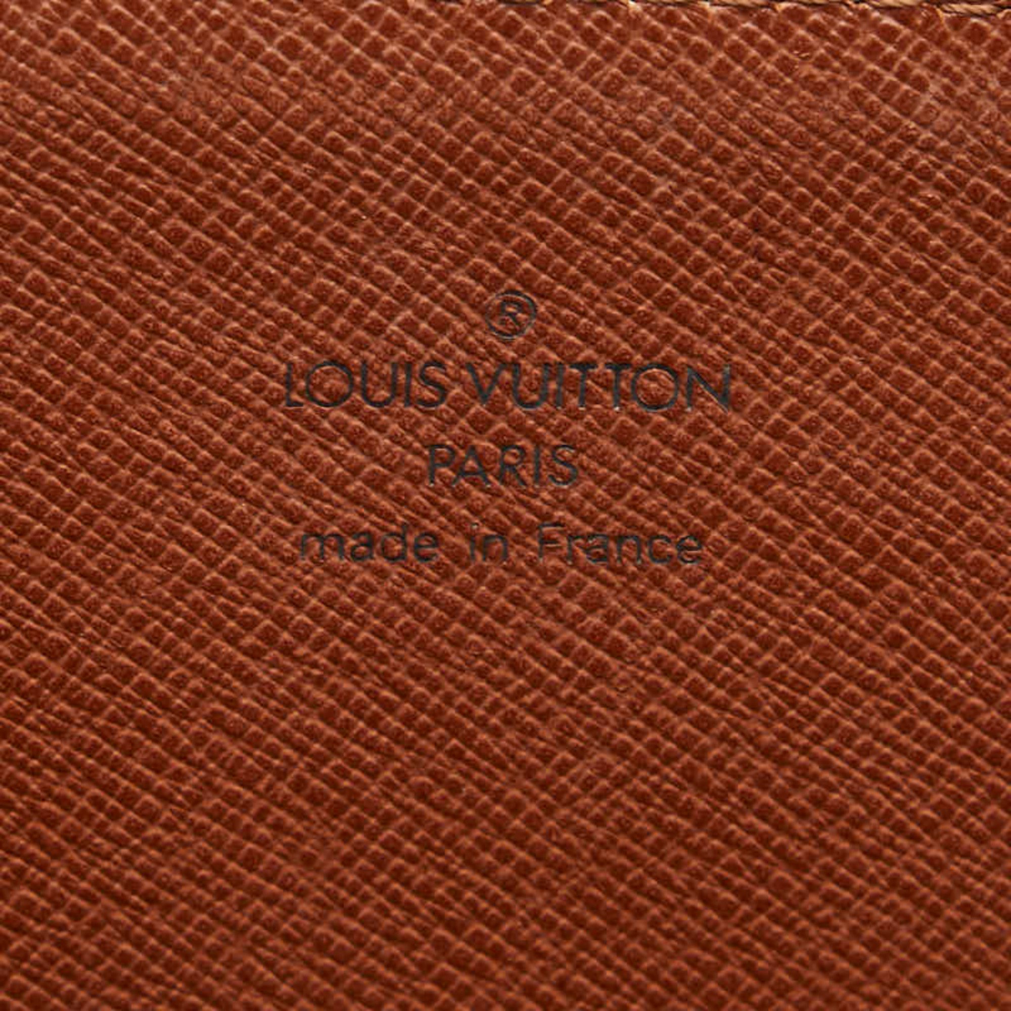 Louis Vuitton Epi Poche Document Clutch Bag Second M54498 Zipangu Gold Orange Leather Women's LOUIS VUITTON