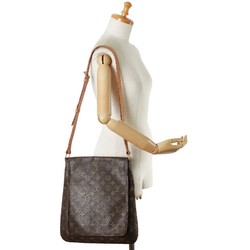 Louis Vuitton Monogram Musette Shoulder Bag M51256 Brown PVC Leather Women's LOUIS VUITTON