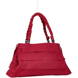 Salvatore Ferragamo handbag pink red canvas leather women's