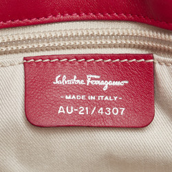 Salvatore Ferragamo handbag pink red canvas leather women's