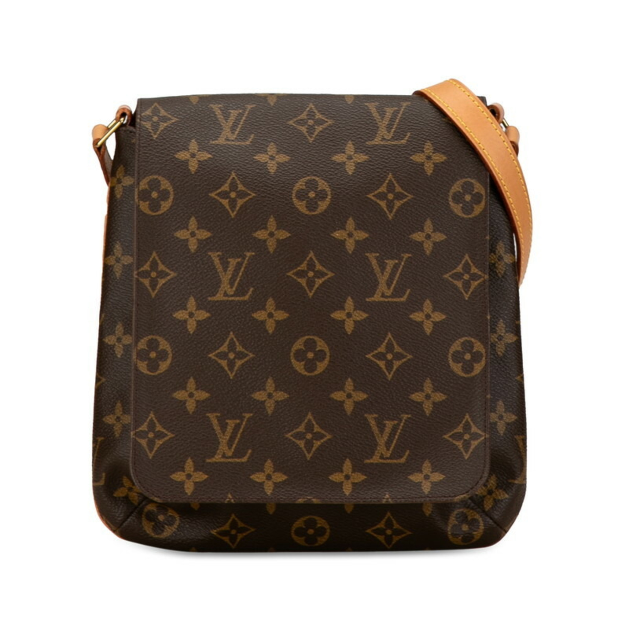 Louis Vuitton Monogram Musette Salsa Short Shoulder Bag M52528 Brown PVC Leather Women's LOUIS VUITTON