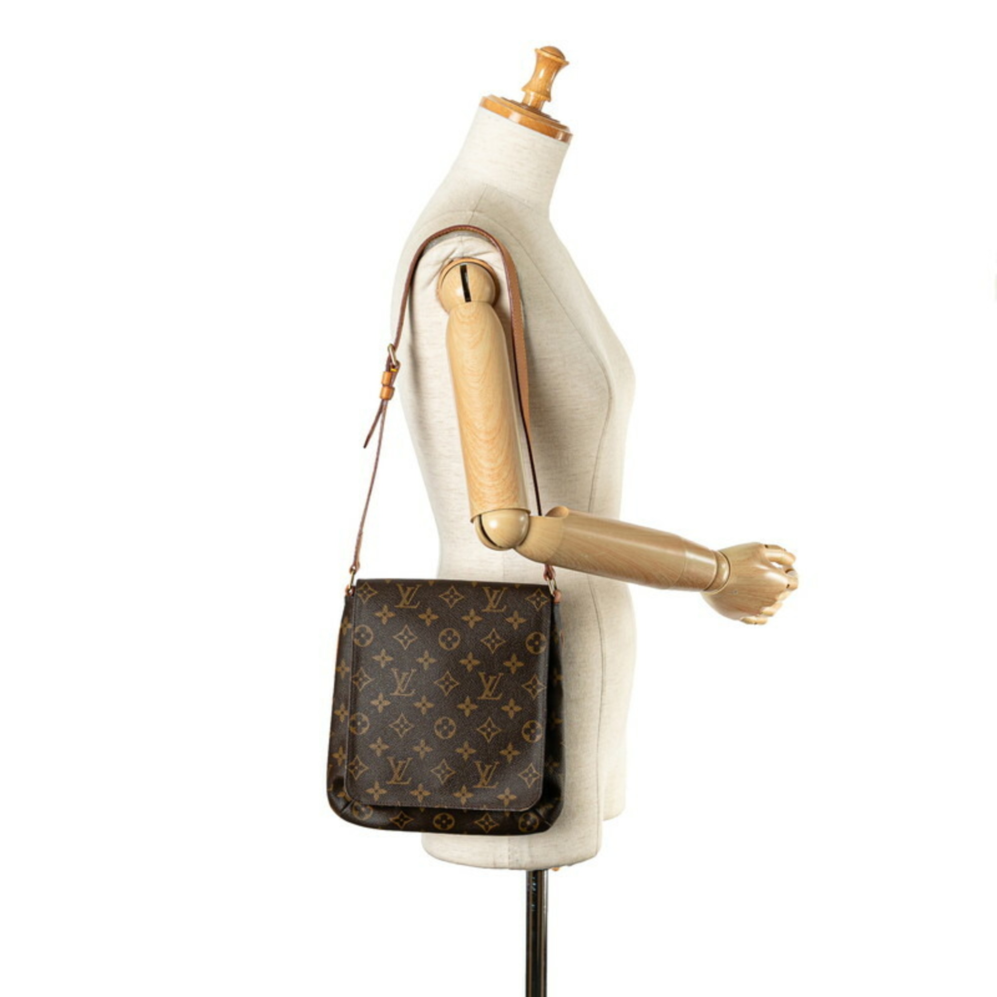 Louis Vuitton Monogram Musette Salsa Short Shoulder Bag M52528 Brown PVC Leather Women's LOUIS VUITTON