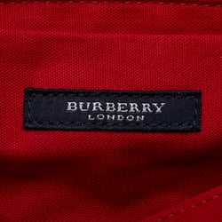 Burberry Nova Check Shoulder Bag Red Beige Canvas Women's BURBERRY