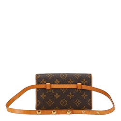 Louis Vuitton Monogram Pochette Florentine XS Body Bag Waist Shoulder M51855 Brown PVC Leather Women's LOUIS VUITTON