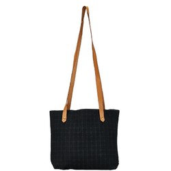 Hermes Amedaba Cabas de Poche Tote Bag Shoulder Black Canvas Leather Women's HERMES