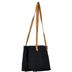 Hermes Amedaba Cabas de Poche Tote Bag Shoulder Black Canvas Leather Women's HERMES