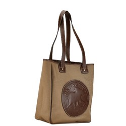 HUNTING WORLD Tote Bag Brown Canvas Leather Men's