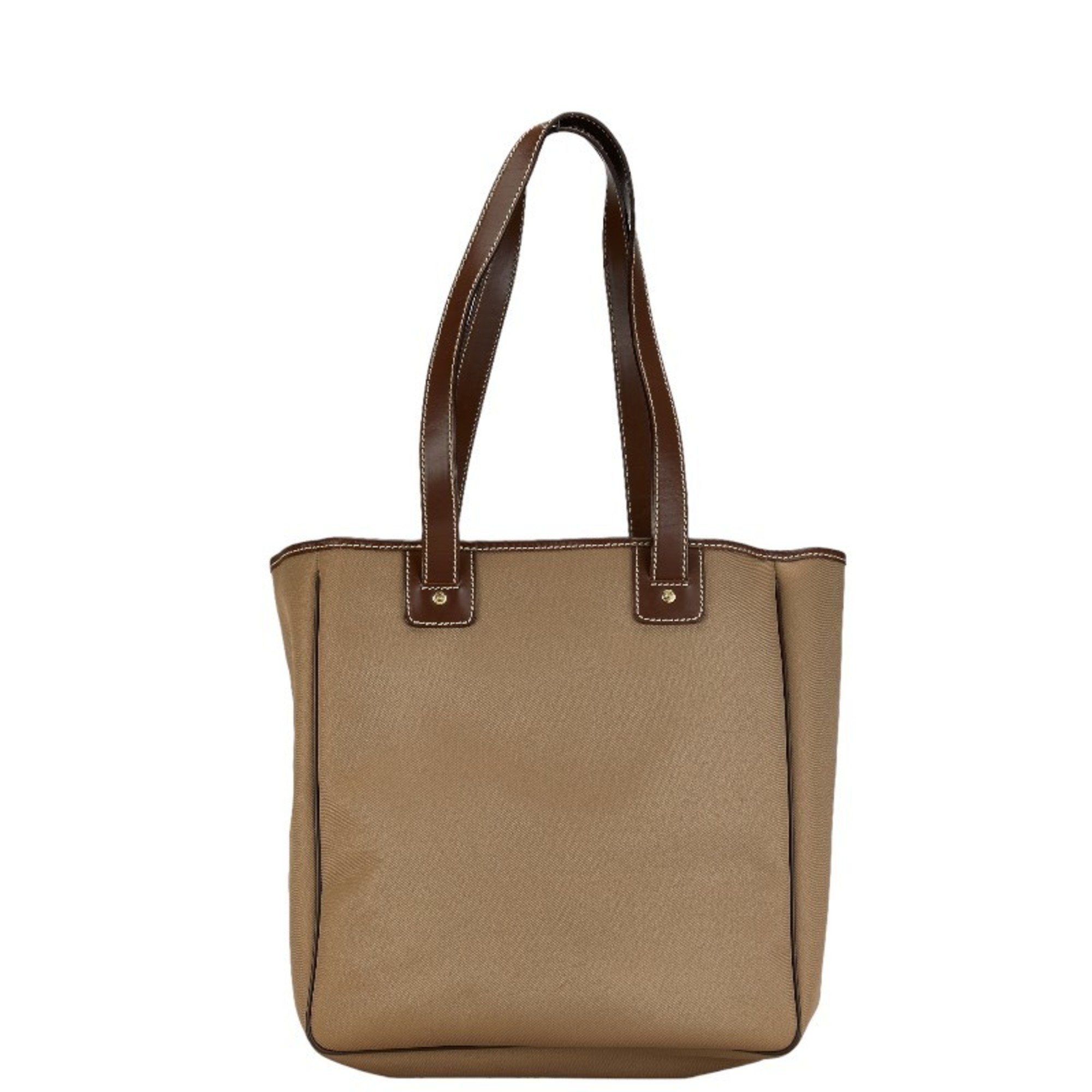 HUNTING WORLD Tote Bag Brown Canvas Leather Men's