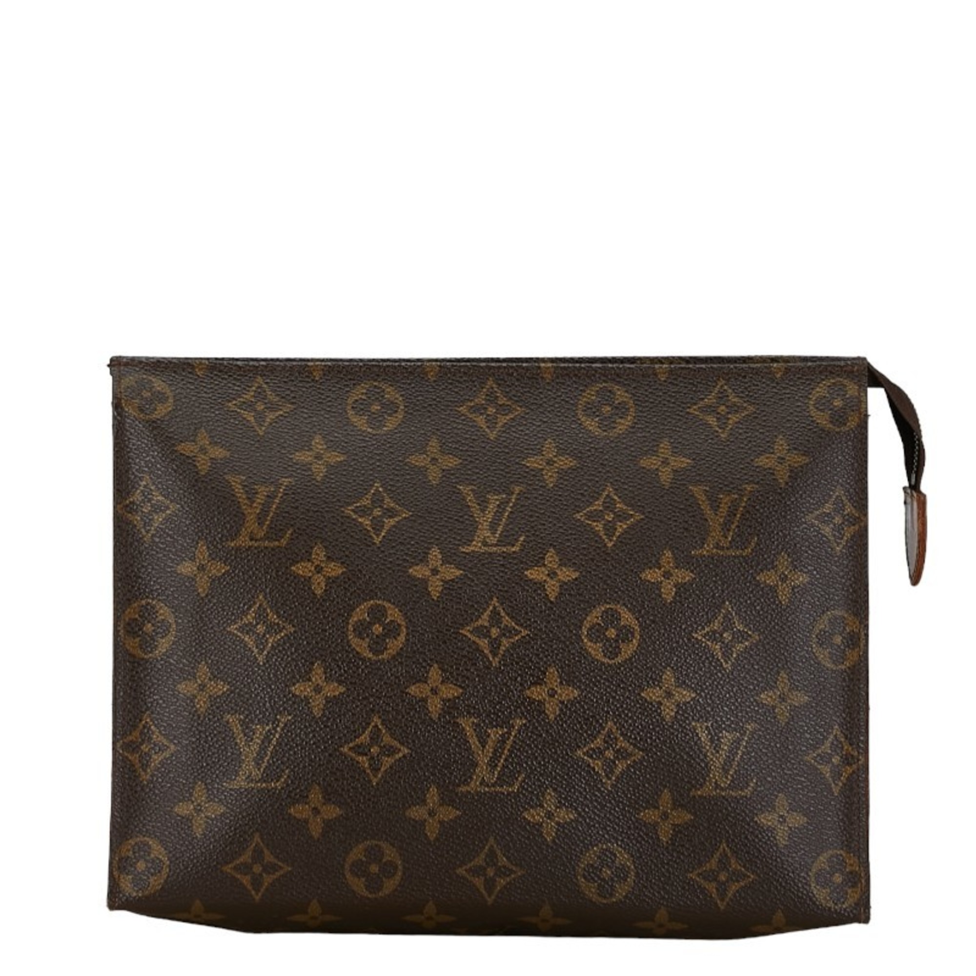 Louis Vuitton Monogram Poche Toilette Second Bag M46037 Brown PVC Leather Women's LOUIS VUITTON