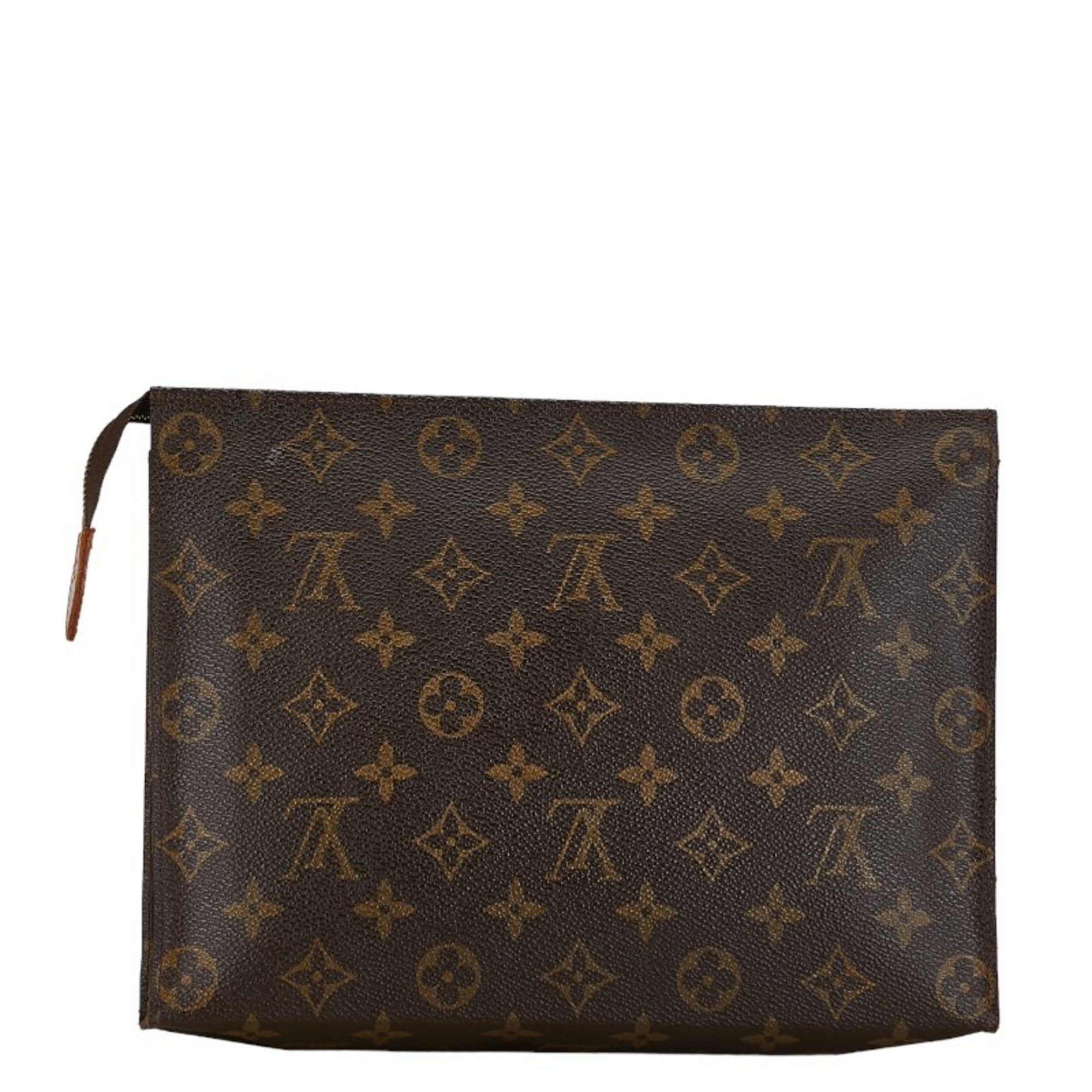 Louis Vuitton Monogram Poche Toilette Second Bag M46037 Brown PVC Leather Women's LOUIS VUITTON