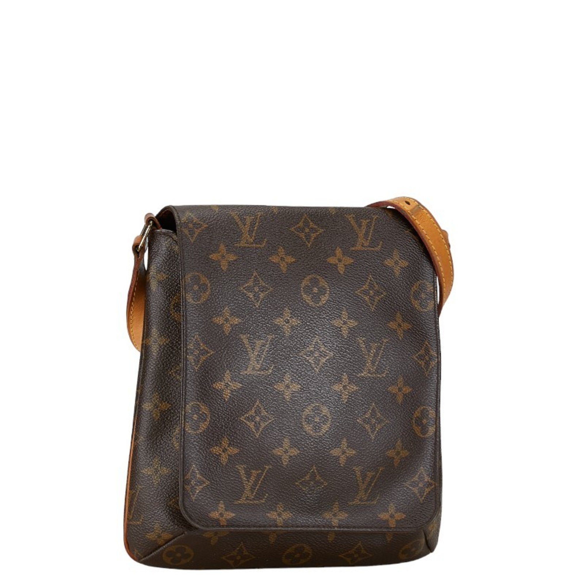 Louis Vuitton Monogram Musette Salsa Short Handbag M51258 Brown PVC Leather Women's LOUIS VUITTON