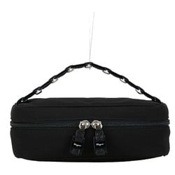 Salvatore Ferragamo Handbag Vanity Bag Black Nylon Women's