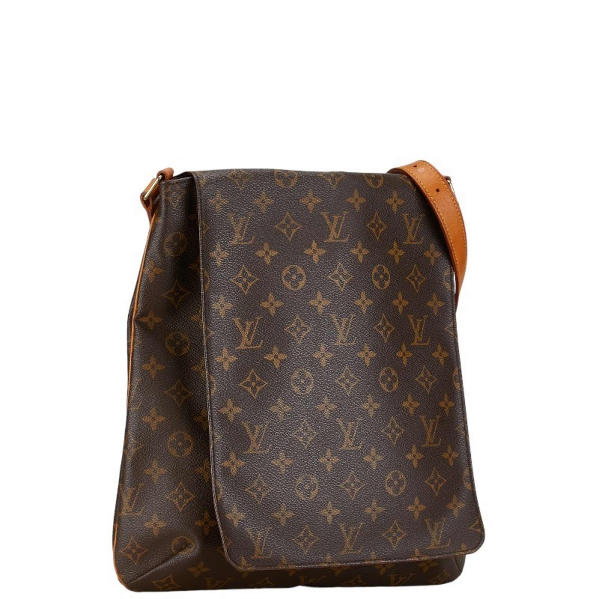 Louis Vuitton Monogram Musette Shoulder Bag M51256 Brown PVC Leather Women's LOUIS VUITTON