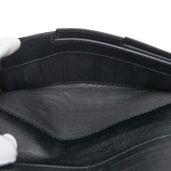 CELINE Carriage Organizer Long Wallet Black PVC Leather Women's