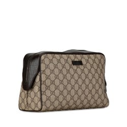 Gucci GG Supreme Clutch Bag Second 108801 Beige Brown PVC Leather Men's GUCCI