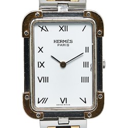 Hermes Cloajour Watch CR1.240 Quartz White Dial Stainless Steel Plated Women's HERMES