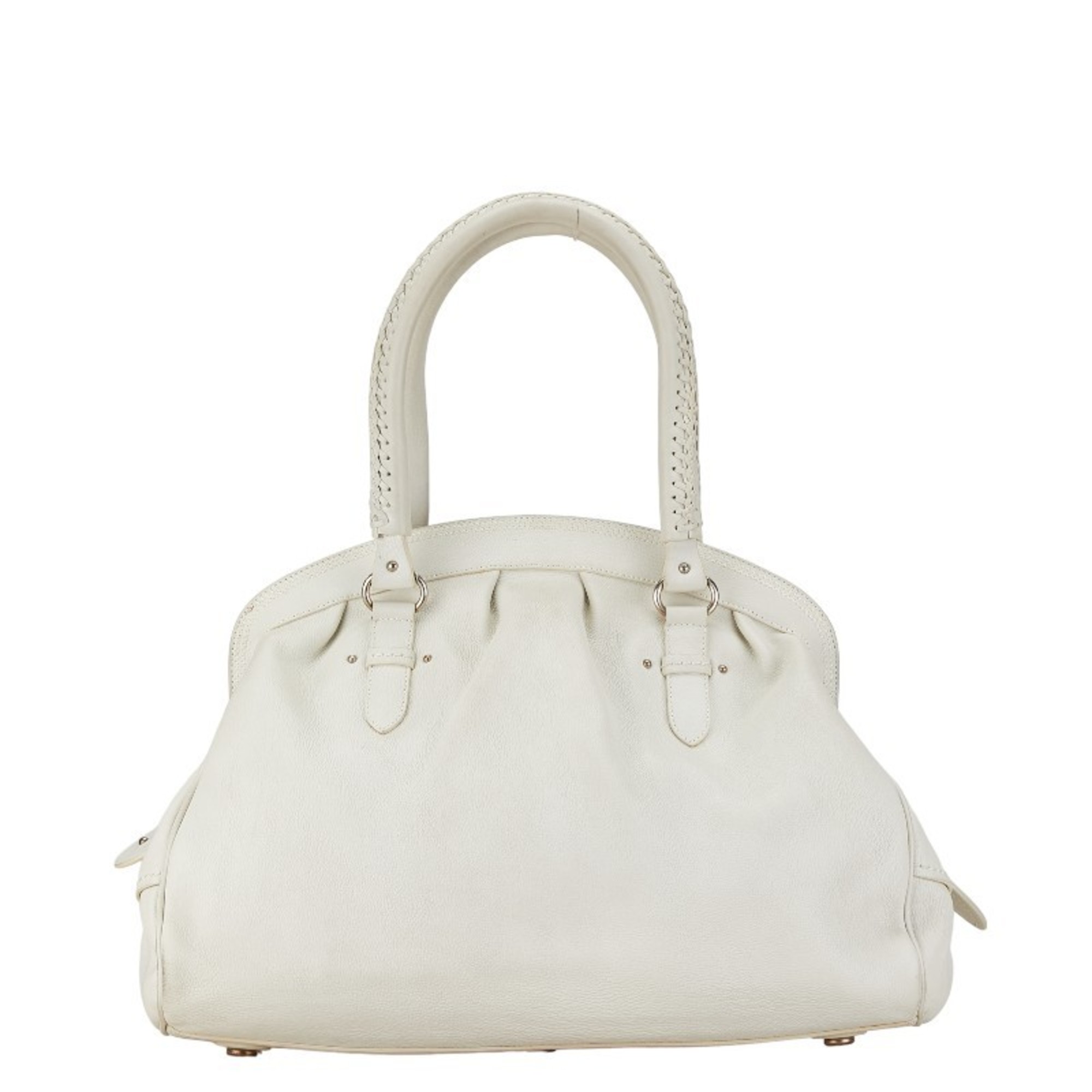 Christian Dior Dior handbag tote bag white leather women's