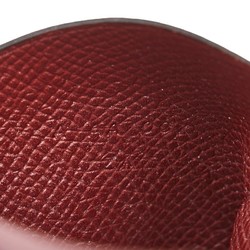 Hermes Calvi Card Case Coin Rouge Ash Wine Red Epsom Leather Women's HERMES