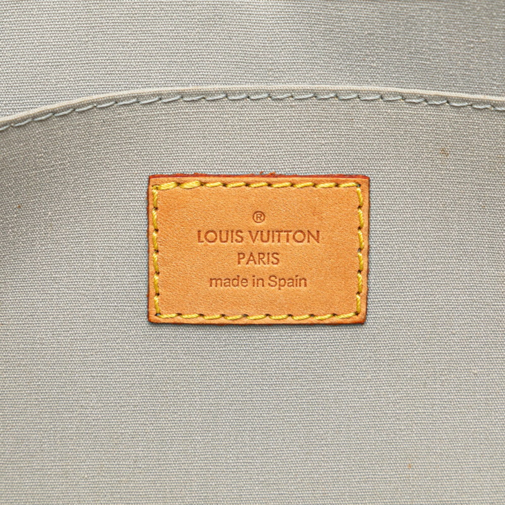 Louis Vuitton Monogram Vernis Roxbury Drive Handbag Shoulder Bag 2WAY M91374 Pearl White Patent Leather Women's LOUIS VUITTON