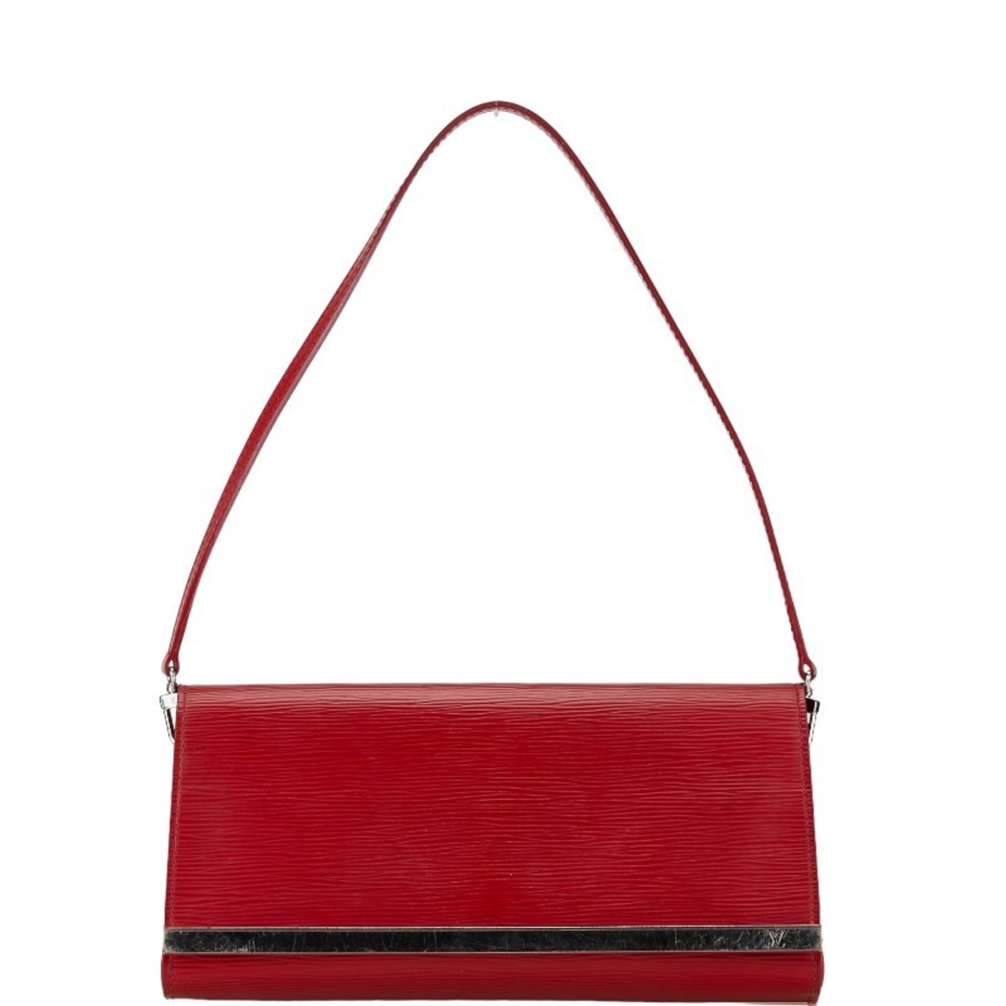 Louis Vuitton Epi Sevigne Handbag Clutch Bag Castilian Red Leather Women's LOUIS VUITTON