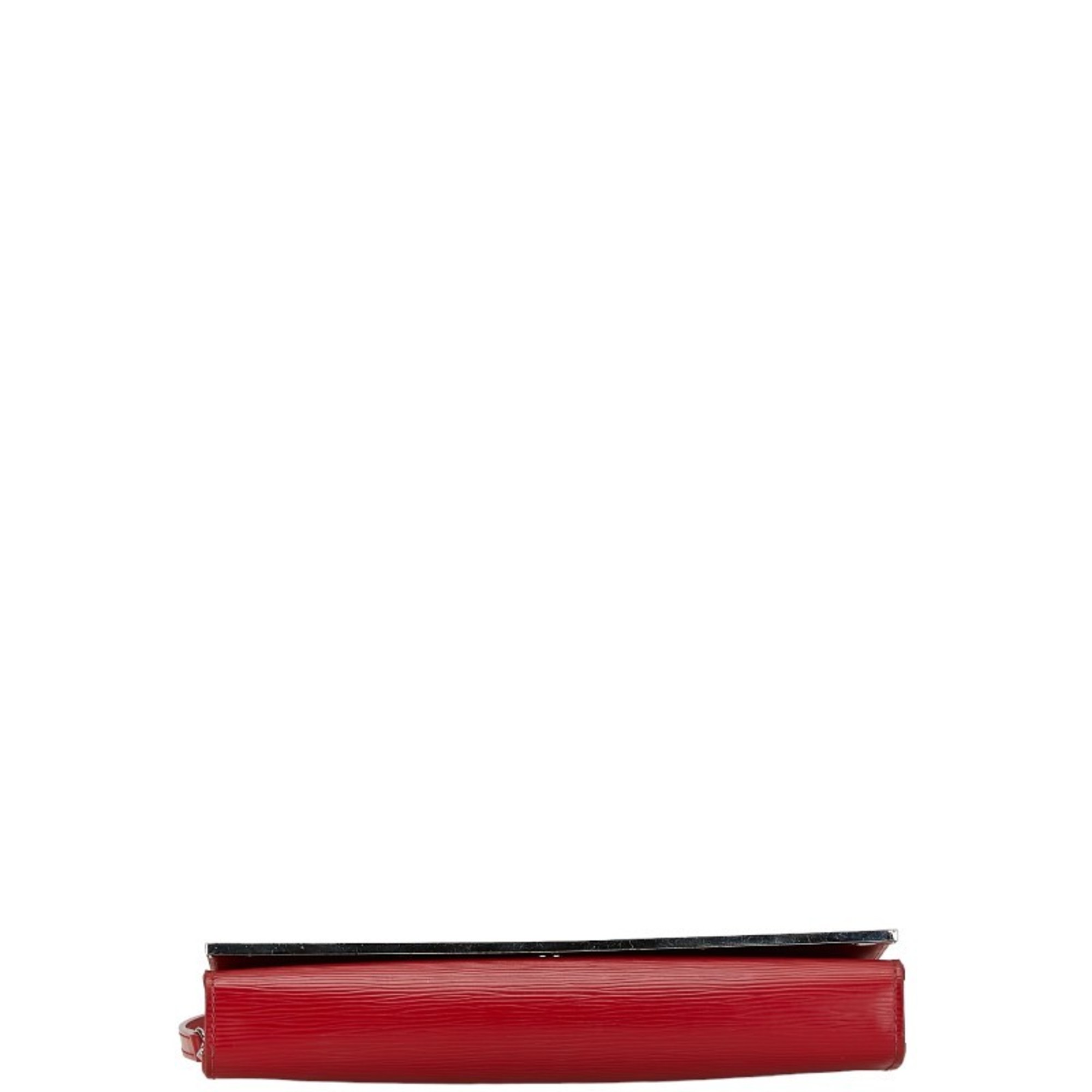 Louis Vuitton Epi Sevigne Handbag Clutch Bag Castilian Red Leather Women's LOUIS VUITTON