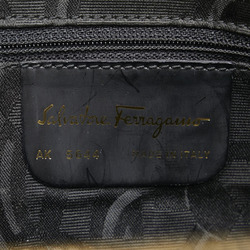 Salvatore Ferragamo Gancini Handbag Shoulder Bag Black Leather Women's