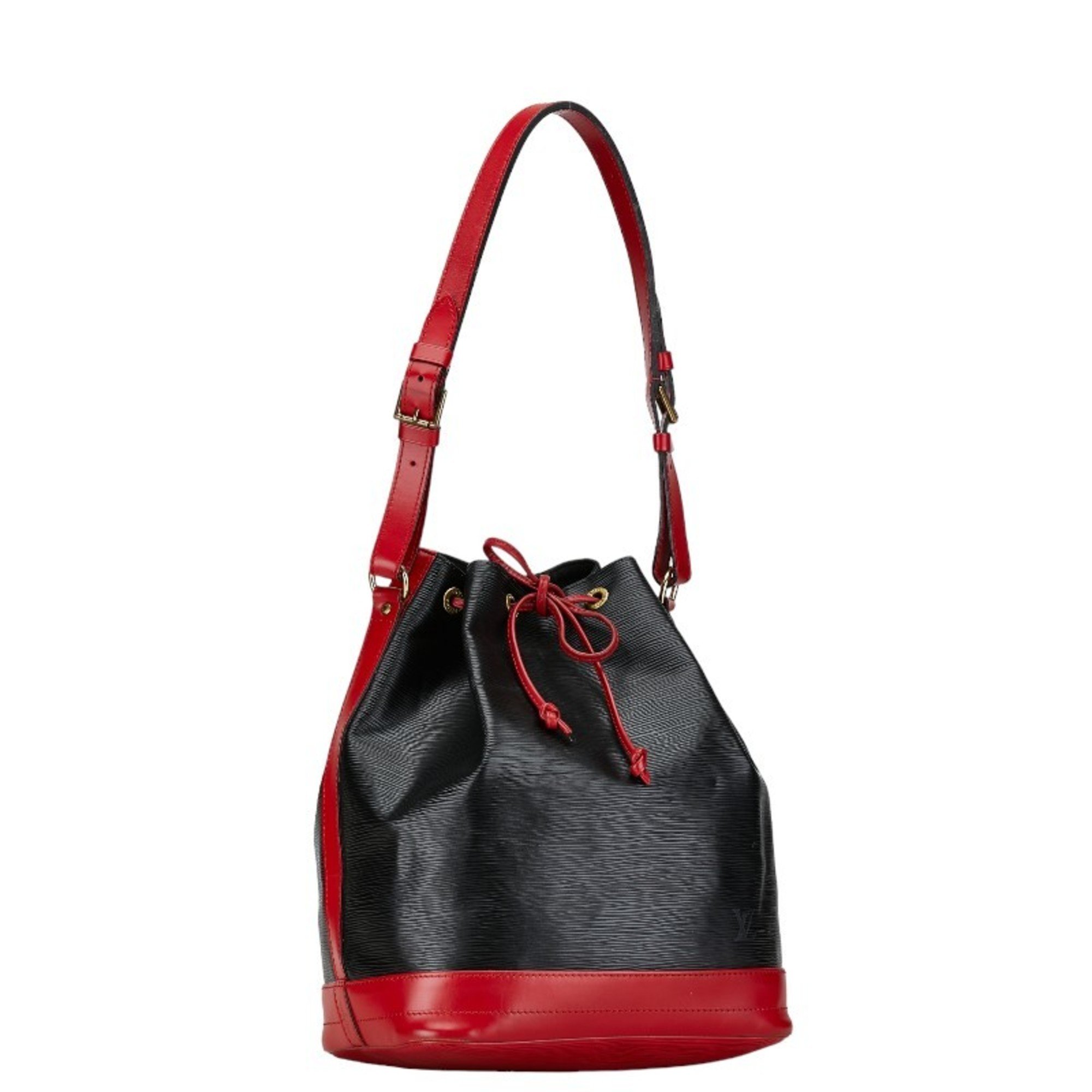 Louis Vuitton Epi Noe Shoulder Bag M44017 Noir Castilian Red Black Leather Women's LOUIS VUITTON