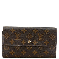 Louis Vuitton Monogram Portefeuille International Long Wallet M61217 Brown PVC Leather Women's LOUIS VUITTON