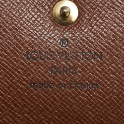 Louis Vuitton Monogram Portefeuille International Long Wallet M61217 Brown PVC Leather Women's LOUIS VUITTON