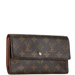 Louis Vuitton Monogram Portefeuille International Long Wallet M61217 Brown PVC Leather Women's LOUIS VUITTON