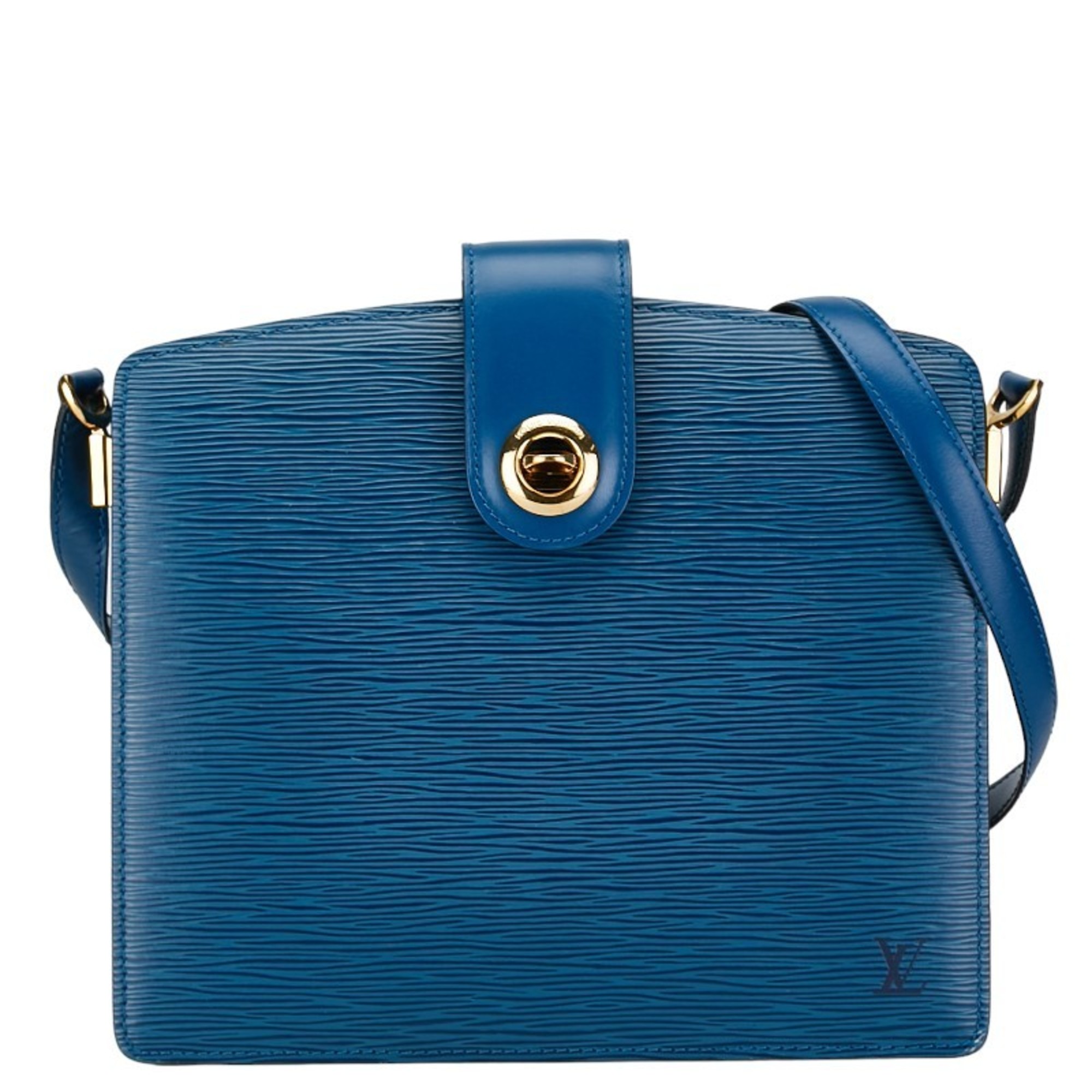 Louis Vuitton Epi Capuchin Shoulder Bag M52345 Toledo Blue Leather Women's LOUIS VUITTON